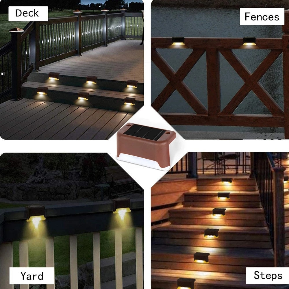 LED Solar Stair Lamp Waterproof Outdoor