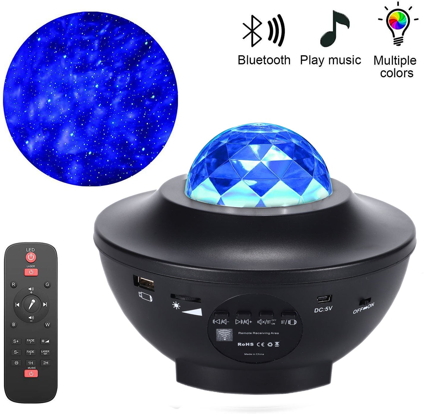 LED Starry Sky Projector Music Bluetooth