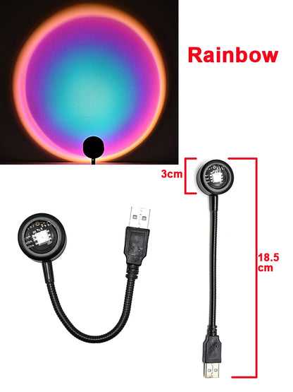 USB Sunset Lamp Sunset Projector Mood Light