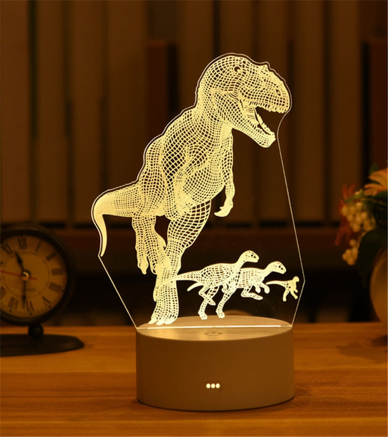 3D Lamp Acrylic USB LED Night Lights Neon