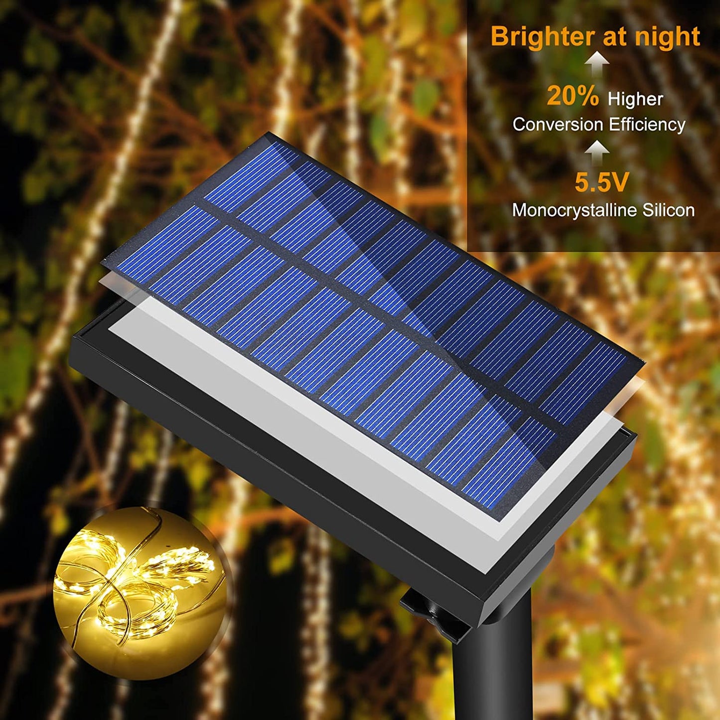 Solar Curtain Light Outdoor Waterproof