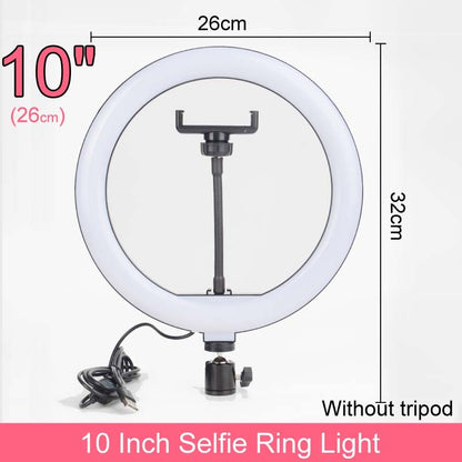 Dimmable LED Selfie Ring Light with Stand