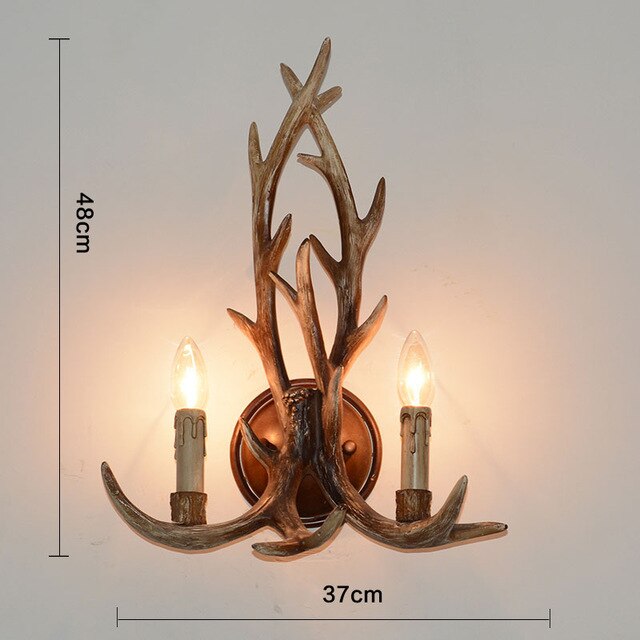 Retro Resin Antler Pendant chandelier