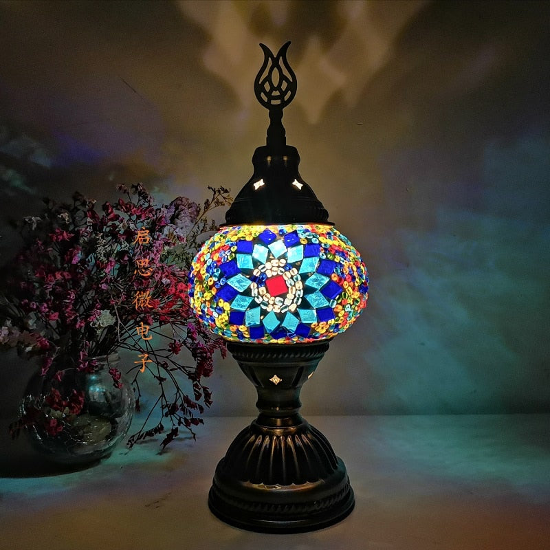 Mosaic table Lamp vintage art deco