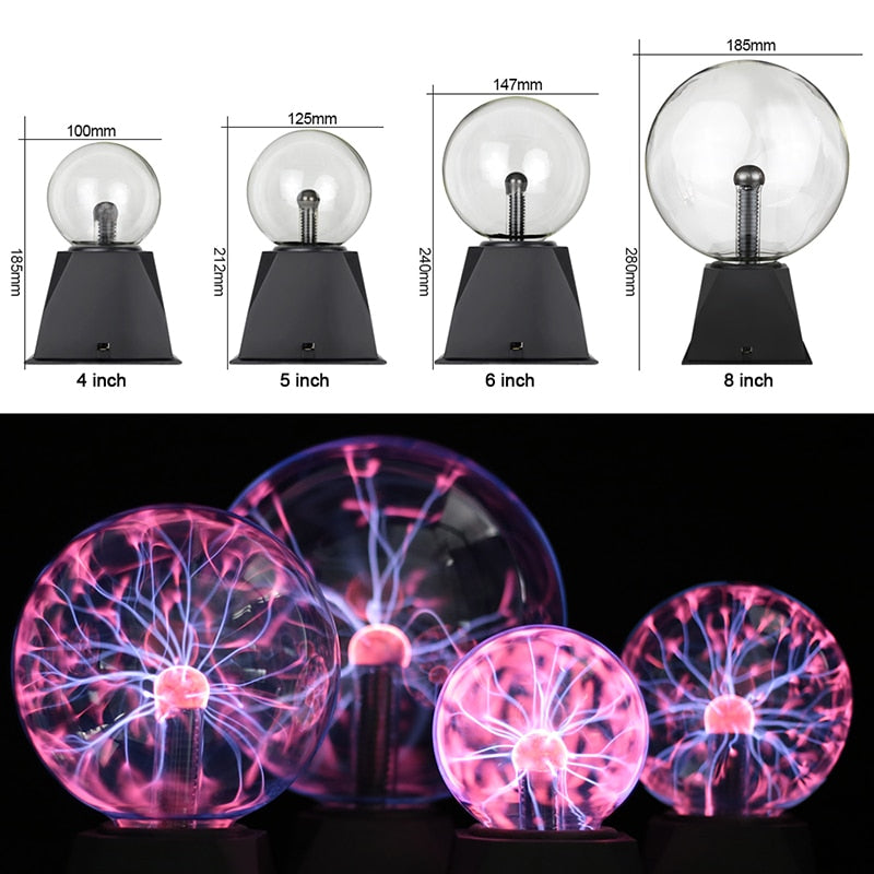 Novelty Magic Crystal Plasma Ball Touch Lamp