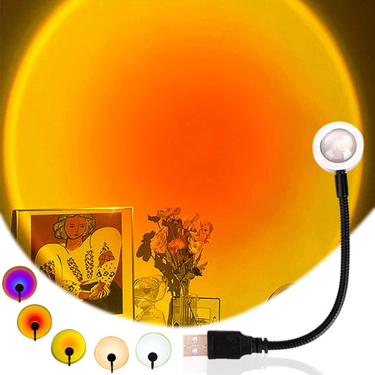 USB Sunset Rainbow Projection Lamp Atmosphere