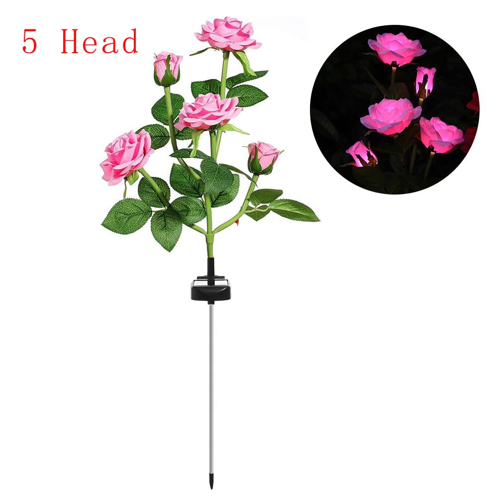 LED Solar Simulation Rose Flower