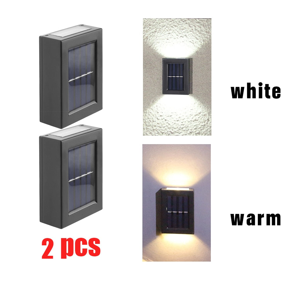 Smart Solar LED Outdoor Garden Decor Lamps for Balcony yard Street Wall light