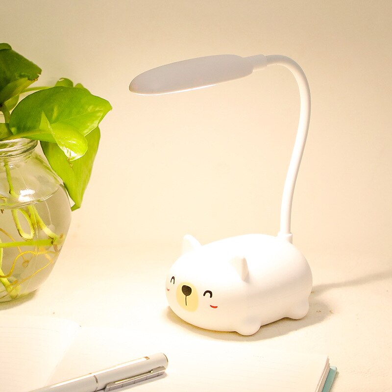 Cartoon Cute Pet Animal Bear Warm White Desk Lamp