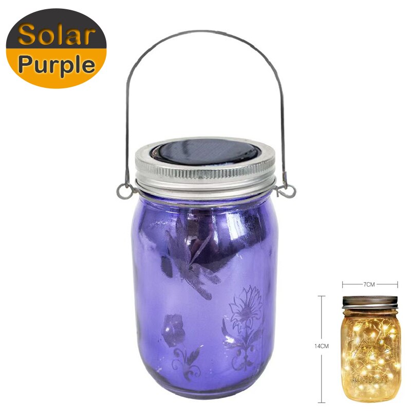 Outdoor Solar 10 Led Mason Jar Lights