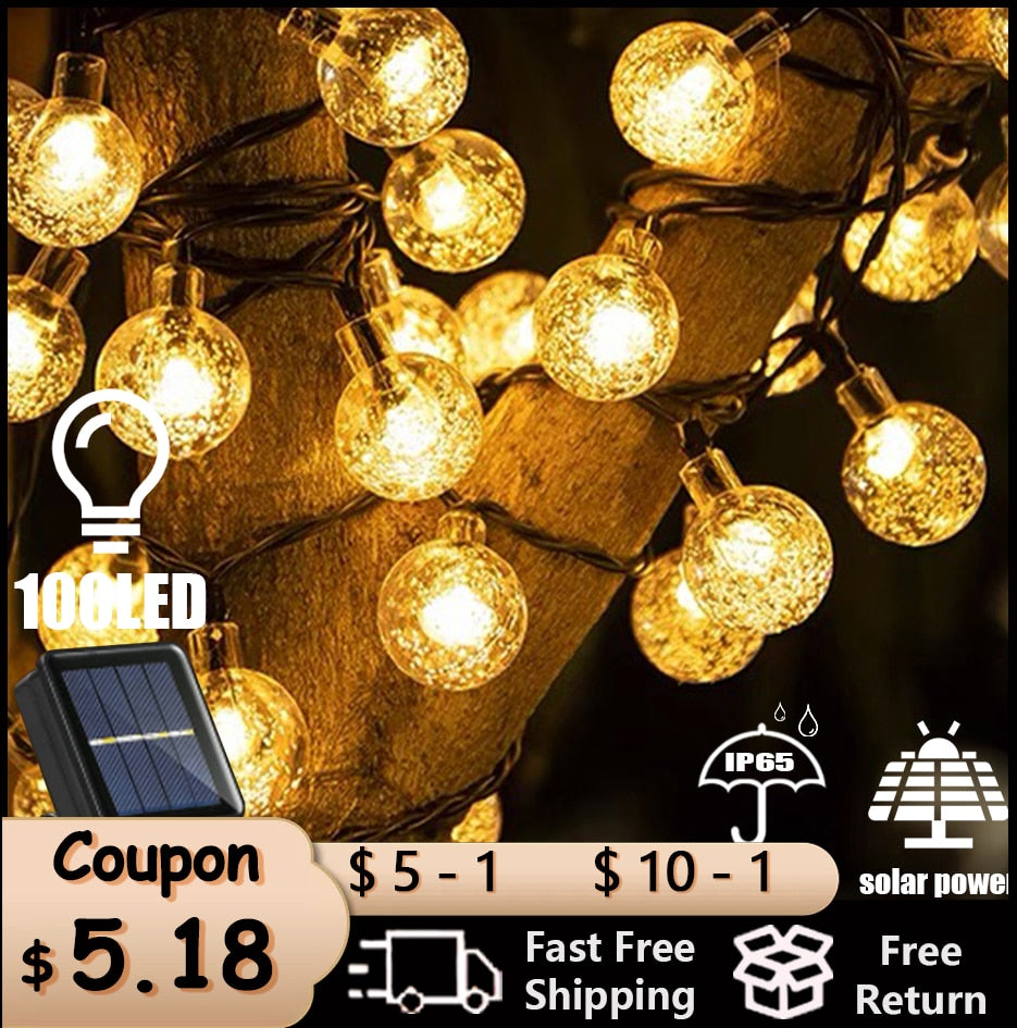 Solar String Lights Outdoor Led