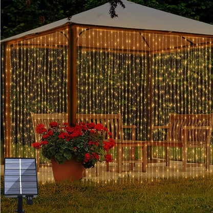 Solar Fairy Curtain Lights Decoration