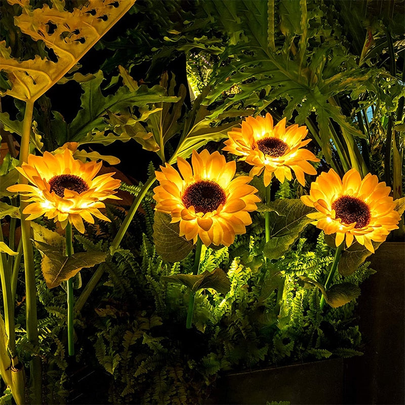 Sunflower Solar LED Outdoor Lights