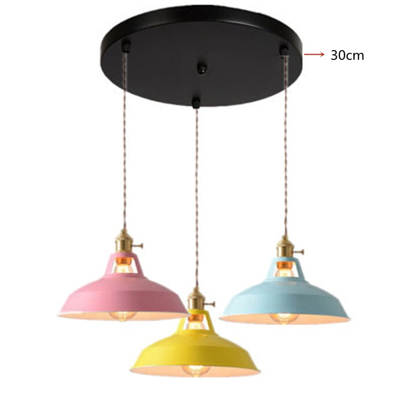 Pendant Light Retro Industrial Colorful