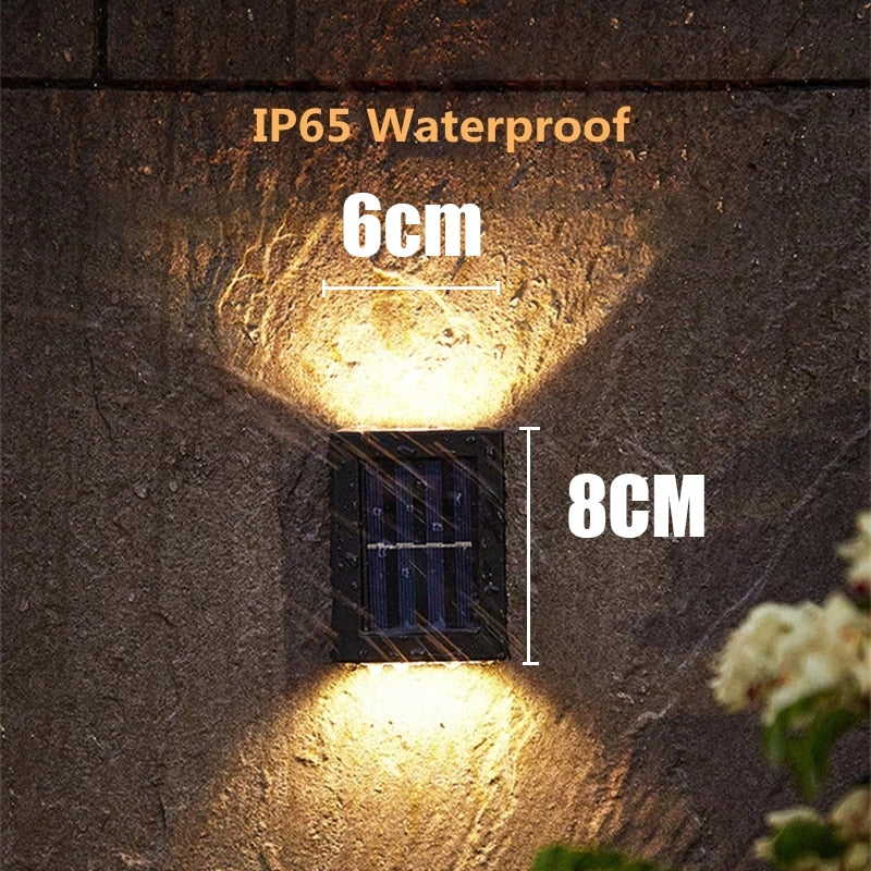 Smart Solar LED Outdoor Garden Decor Lamps for Balcony yard Street Wall light