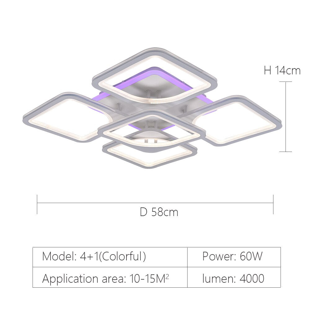 modern led chandelier with remote control acrylic