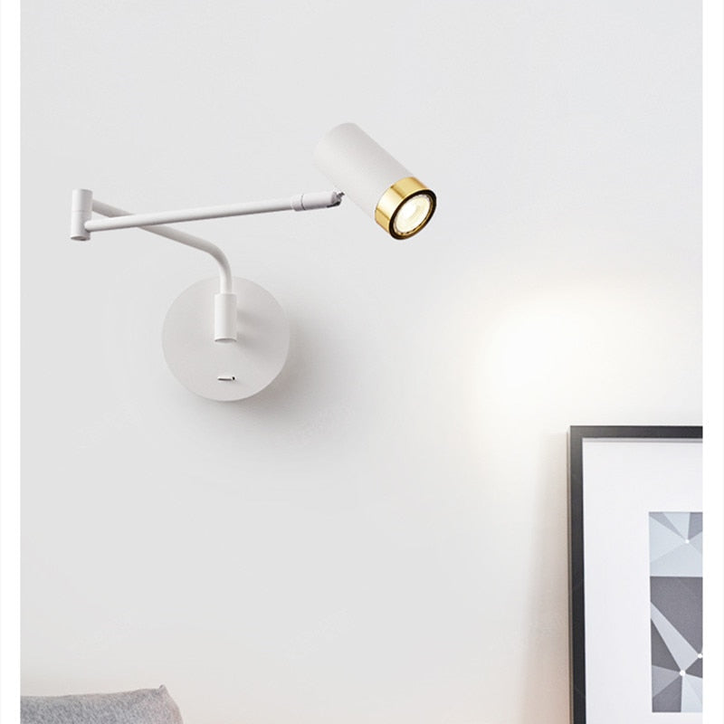 Adjustable Swing Long Arm LED Wall Lamps