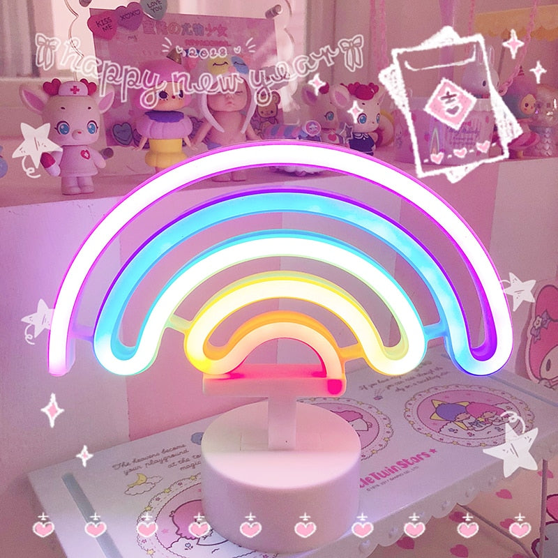 Rainbow Unicorn Neon Led Night Lamp