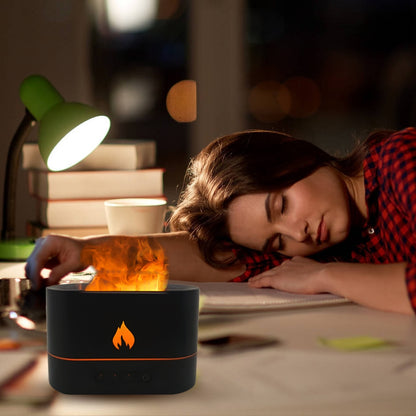 Flame Night Light Humidifier Atmosphere Desk Lamp