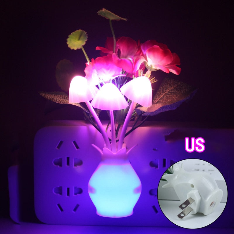 Rose Colorful LED Lilac Night Light Lamp