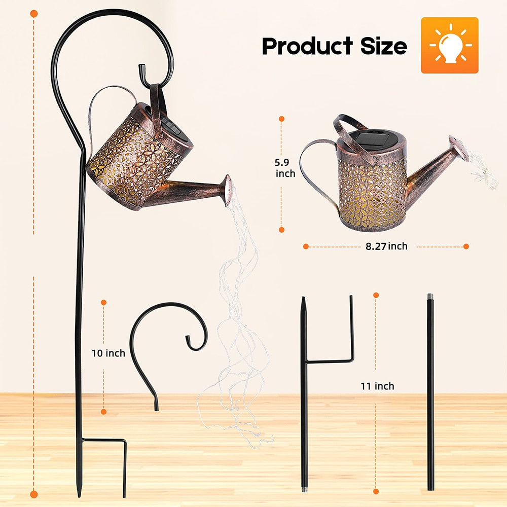 Solar Watering Can Light Hanging Lantern