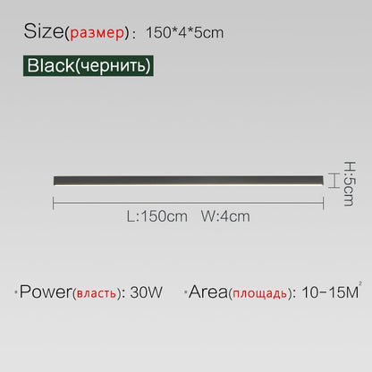 Long strip surface mounted linear lamp