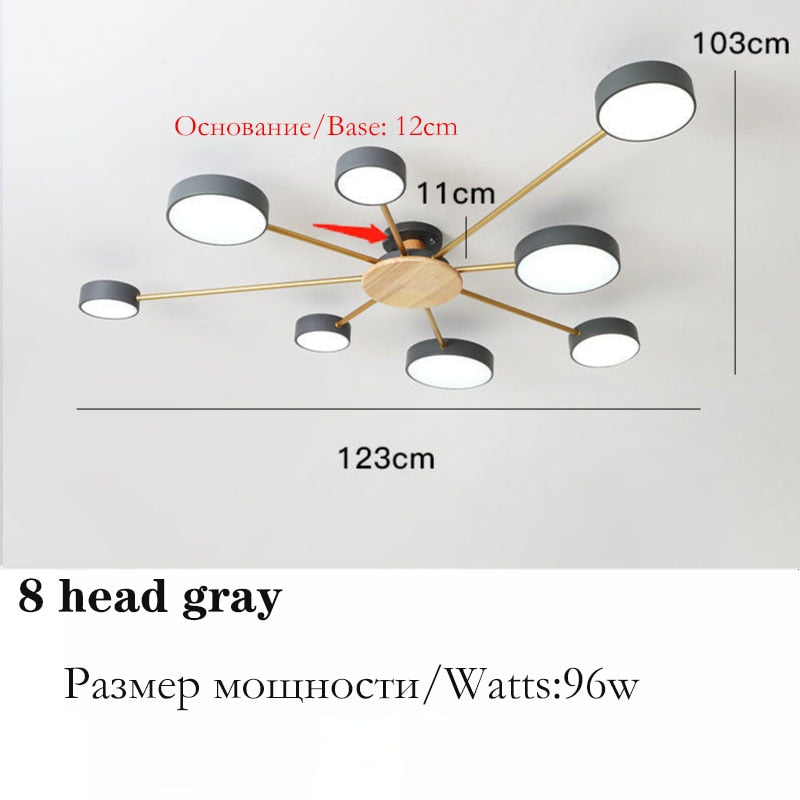 Nordic style living room ceiling chandelier LED light lamp aisle