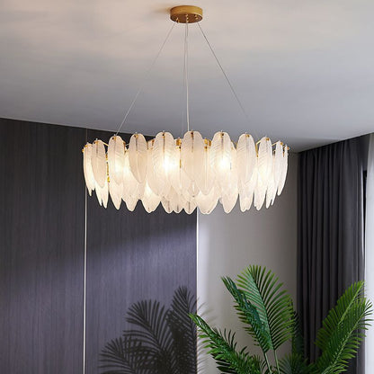 Glasses Feather Chandeliers Luxury