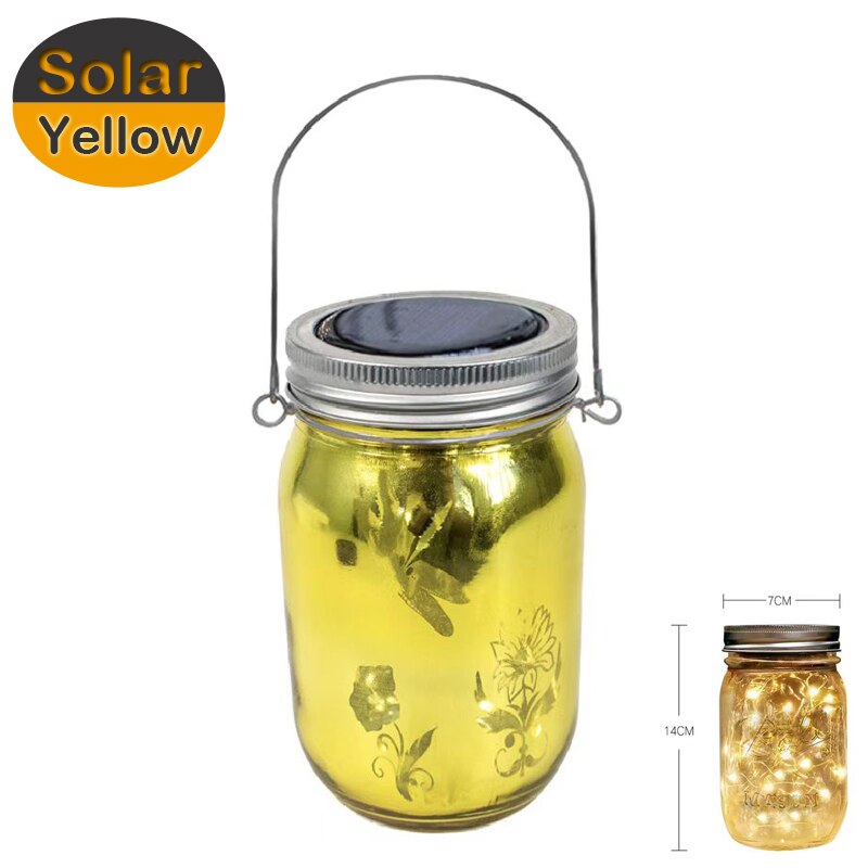 Outdoor Solar 10 Led Mason Jar Lights