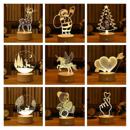 Lamp Acrylic LED Night Lights Decoration