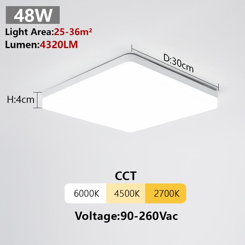 LED Ceiling Lights 18W 24W 36W 48W Square