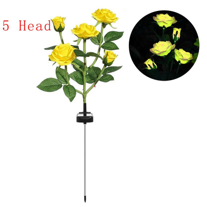 LED Solar Simulation Rose Flower