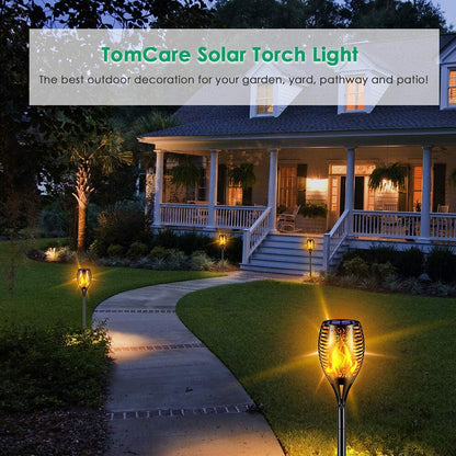 LED Solar Flame Light Flickering Torch