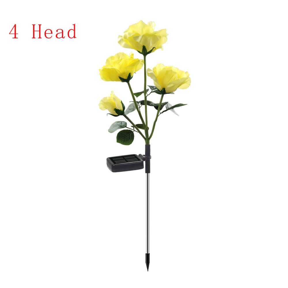 LED Solar Simulation Rose Flower