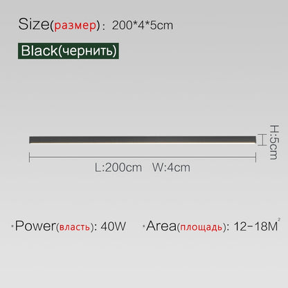 Long strip surface mounted linear lamp