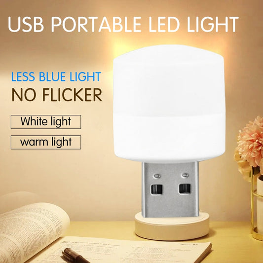 USB Night Light Portable USB Small Book Lamps LED