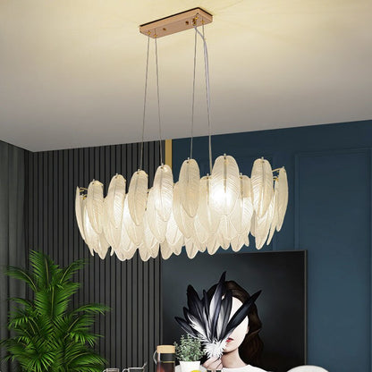 Glasses Feather Chandeliers Luxury