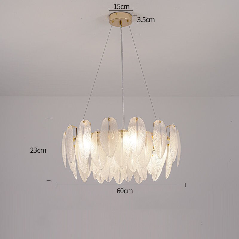 Glasses Feather Chandeliers Luxury