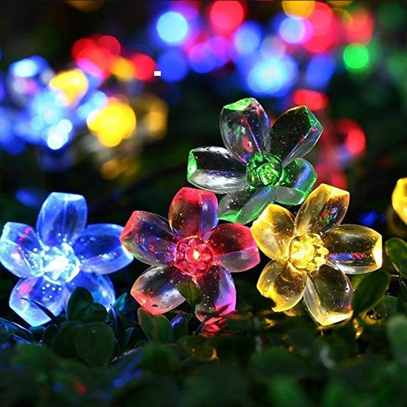 Solar String Lights Flower Waterproof