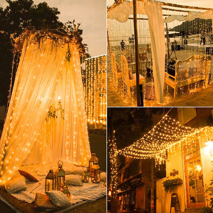 Solar Fairy Curtain Lights Decoration