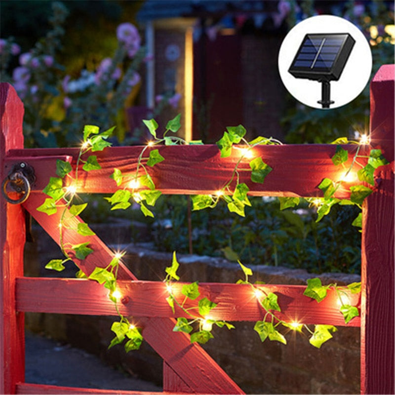 Solar Lights Maple Leaf Fairy Lights