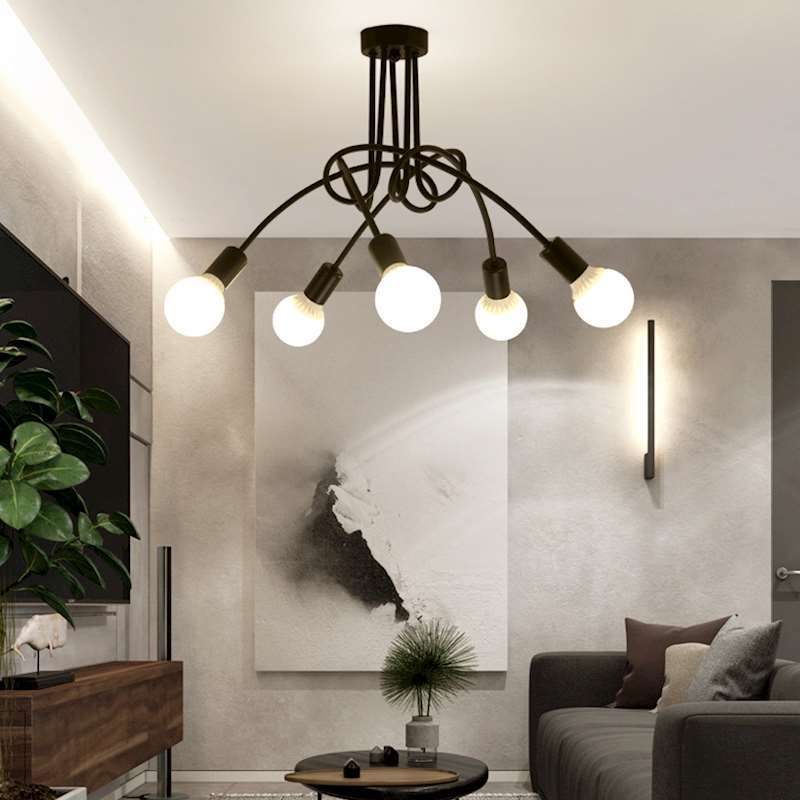 Retro Ceiling Light Wrought Iron LED Chandelier