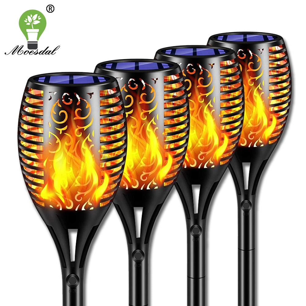 LED Solar Flame Light Flickering Torch