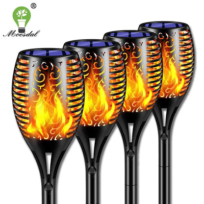 LED Solar Flame Light Flickering Torch