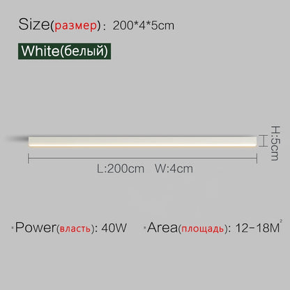 Long strip surface mounted linear lamp