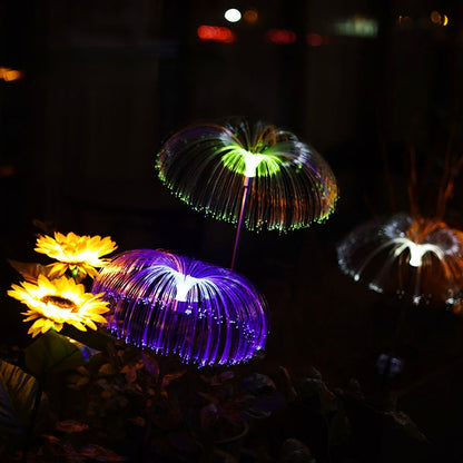 LED Solar Jellyfish Fiber Optic Lights