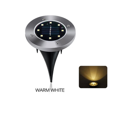 LED Solar Powered Disk Lights Outdoor