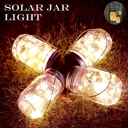 Outdoor Solar 10 Led Mason Jar Lights