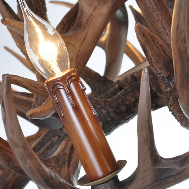 Retro Resin Antler Pendant chandelier