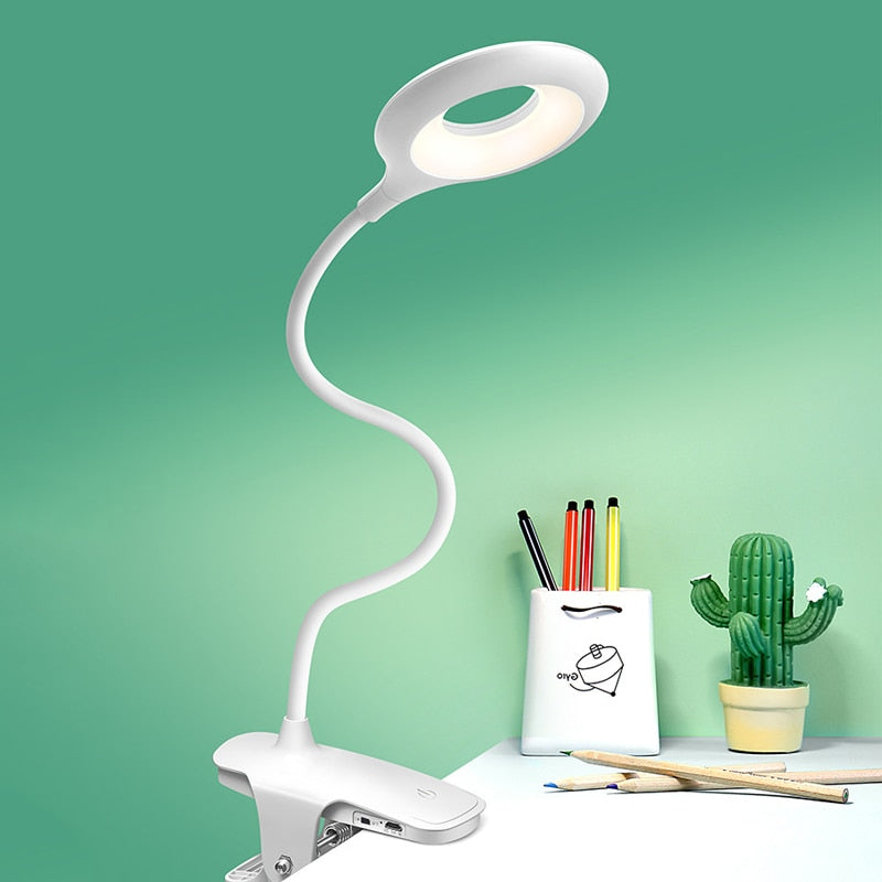 Desk Lamp Touch Clip Study Light Clip-on Table